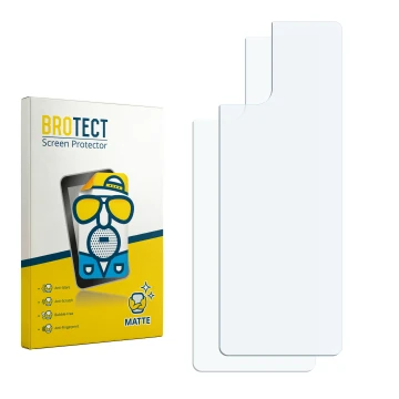 Front side of a product packaging with the brand logo BROTECT. Next to it is the corresponding screen protector.