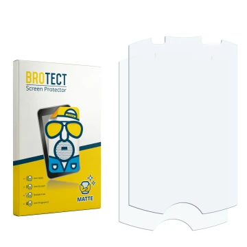 Front side of a product packaging with the brand logo BROTECT. Next to it is the corresponding screen protector.