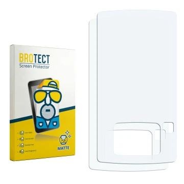Front side of a product packaging with the brand logo BROTECT. Next to it is the corresponding screen protector.