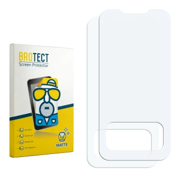 Front side of a product packaging with the brand logo BROTECT. Next to it is the corresponding screen protector.