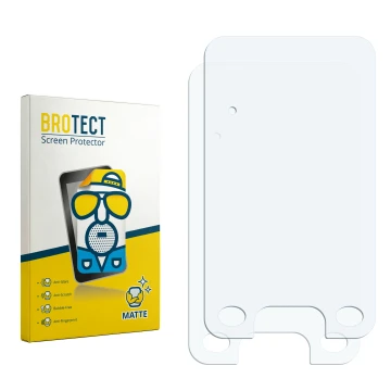 Front side of a product packaging with the brand logo BROTECT. Next to it is the corresponding screen protector.