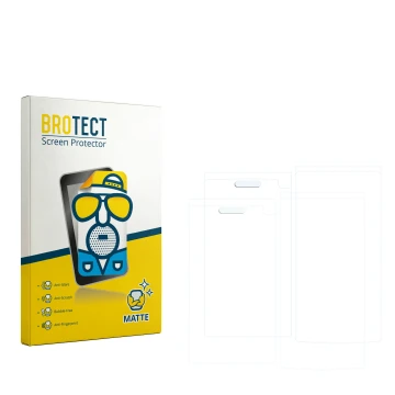 Front side of a product packaging with the brand logo BROTECT. Next to it is the corresponding screen protector.