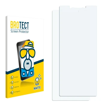 Front side of a product packaging with the brand logo BROTECT. Next to it is the corresponding screen protector.
