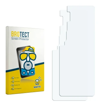 Front side of a product packaging with the brand logo BROTECT. Next to it is the corresponding screen protector.