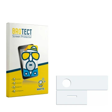 Front side of a product packaging with the brand logo BROTECT. Next to it is the corresponding screen protector.