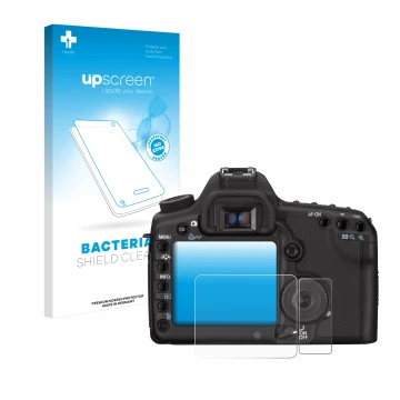 Front side of a product packaging with the brand logo upscreen. Next to it is the device Canon EOS 5D Mark II shown with the c