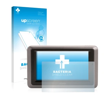 Front side of a product packaging with the brand logo upscreen. Next to it is the device Garmin zumo 660 Europa shown with the