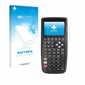 Front side of a product packaging with the brand logo upscreen. Next to it is the device HP 50g F2229AA#UUZ shown with the cor