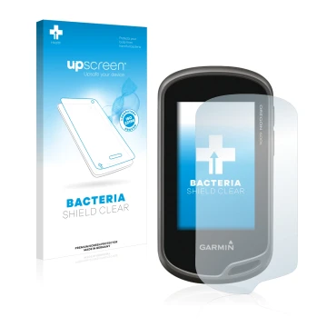 Front side of a product packaging with the brand logo upscreen. Next to it is the device Garmin Oregon 600t shown with the cor