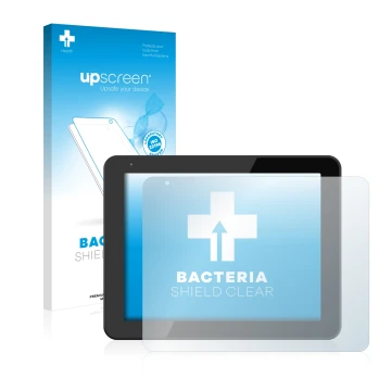 Front side of a product packaging with the brand logo upscreen. Next to it is the device BQ Curie 2 shown with the correspondi