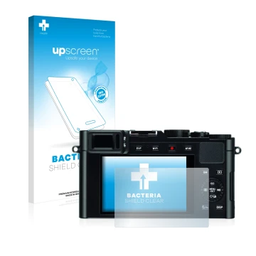 Front side of a product packaging with the brand logo upscreen. Next to it is the device Leica D-Lux (Typ 109) shown with the 