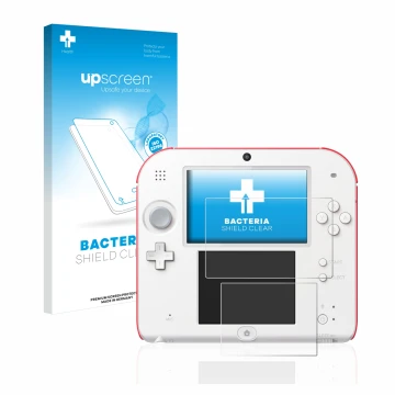 Front side of a product packaging with the brand logo upscreen. Next to it is the device Nintendo 2DS shown with the correspon