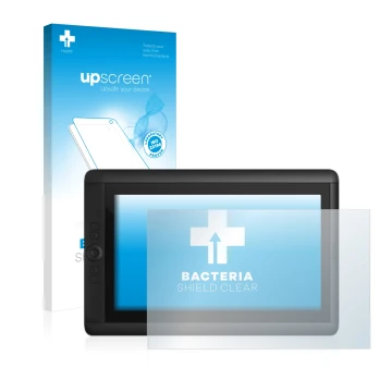Front side of a product packaging with the brand logo upscreen. Next to it is the device Wacom Cintiq 13 HD shown with the cor