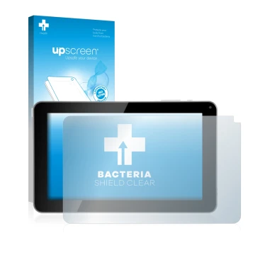Front side of a product packaging with the brand logo upscreen. Next to it is the device Kliver Klipad 9