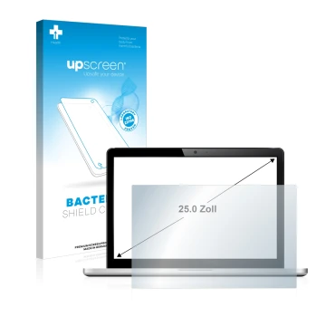 Front side of a product packaging with the brand logo upscreen. Next to it is the device shown with the corresponding screen p