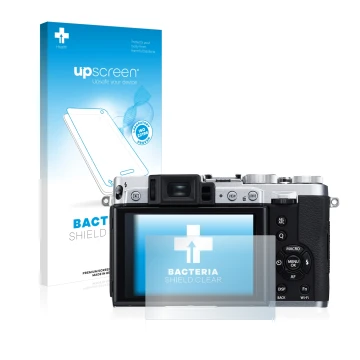 Front side of a product packaging with the brand logo upscreen. Next to it is the device Fujifilm X30 shown with the correspon