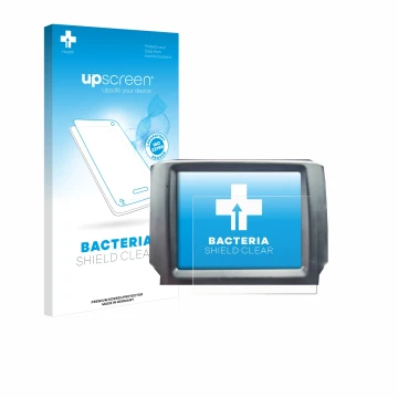 Front side of a product packaging with the brand logo upscreen. Next to it is the device Uconnect 8.4