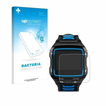Front side of a product packaging with the brand logo upscreen. Next to it is the device Garmin Forerunner 920XT shown with th