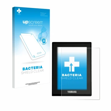 Front side of a product packaging with the brand logo upscreen. Next to it is the device Yamaha LCD Display (E-Bike Display) s