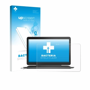 Front side of a product packaging with the brand logo upscreen. Next to it is the device Dell Latitude 13 7350 shown with the 