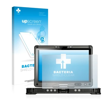 Front side of a product packaging with the brand logo upscreen. Next to it is the device Getac V110 shown with the correspondi