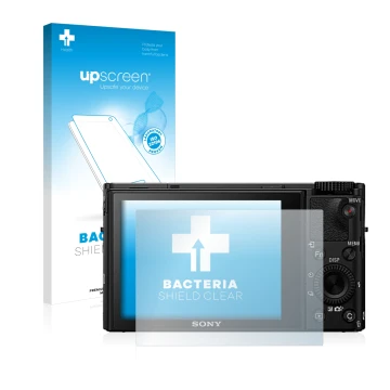Front side of a product packaging with the brand logo upscreen. Next to it is the device Sony Cyber-Shot DSC-RX100 IV shown wi
