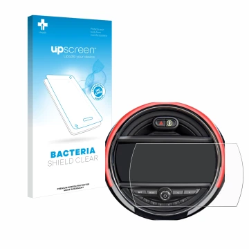 Front side of a product packaging with the brand logo upscreen. Next to it is the device Mini Cooper R56 (6.5