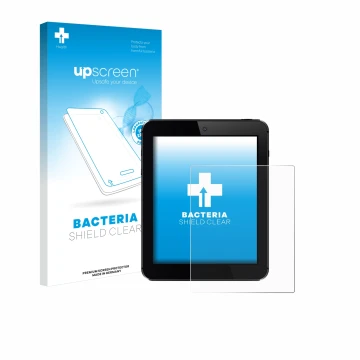 Front side of a product packaging with the brand logo upscreen. Next to it is the device shown with the corresponding screen p