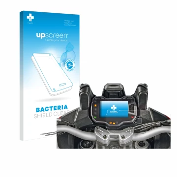 Front side of a product packaging with the brand logo upscreen. Next to it is the device Ducati Multistrada 1200 2015+ Speedom