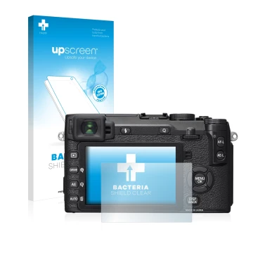 Front side of a product packaging with the brand logo upscreen. Next to it is the device Fujifilm X-E2S shown with the corresp