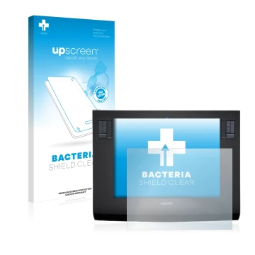 Front side of a product packaging with the brand logo upscreen. Next to it is the device Wacom Intuos 3 L shown with the corre
