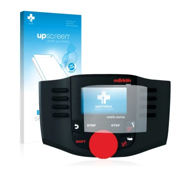 Front side of a product packaging with the brand logo upscreen. Next to it is the device Märklin Mobile Station 60657 2016 sho