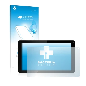 Front side of a product packaging with the brand logo upscreen. Next to it is the device GoClever Quantum2 700 Lite shown with