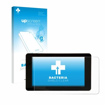 Front side of a product packaging with the brand logo upscreen. Next to it is the device Raspberry Pi Touchscreen 7