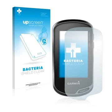 Front side of a product packaging with the brand logo upscreen. Next to it is the device Garmin Oregon 750t shown with the cor