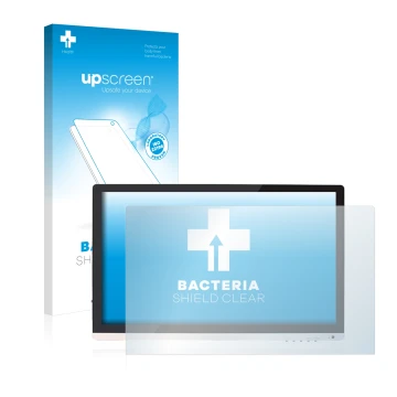 Front side of a product packaging with the brand logo upscreen. Next to it is the device Huion GT220 shown with the correspond