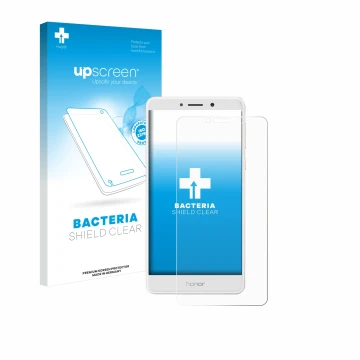 Front side of a product packaging with the brand logo upscreen. Next to it is the device Honor 6X shown with the corresponding