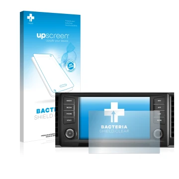 Front side of a product packaging with the brand logo upscreen. Next to it is the device Seat Ateca 2016 Media System Plus 8