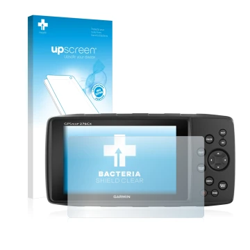 Front side of a product packaging with the brand logo upscreen. Next to it is the device Garmin 276Cx shown with the correspon