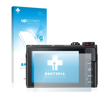 Front side of a product packaging with the brand logo upscreen. Next to it is the device Canon PowerShot G9 X Mark II shown wi