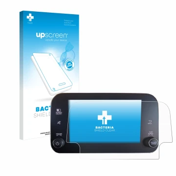 Front side of a product packaging with the brand logo upscreen. Next to it is the device Fiat Tipo 2016-2019 Uconnet 7