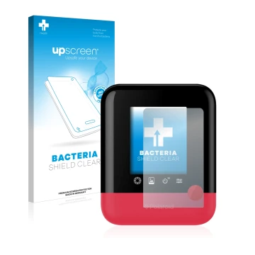 Front side of a product packaging with the brand logo upscreen. Next to it is the device Polaroid Pop shown with the correspon