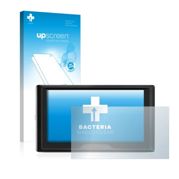 Front side of a product packaging with the brand logo upscreen. Next to it is the device Garmin Drive 61 LMT-S shown with the 