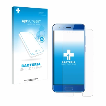 Front side of a product packaging with the brand logo upscreen. Next to it is the device Honor 9 shown with the corresponding 