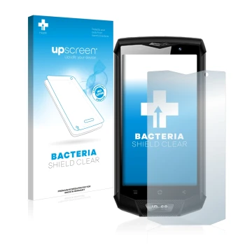 Front side of a product packaging with the brand logo upscreen. Next to it is the device Blackview BV8000 Pro shown with the c