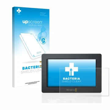 Front side of a product packaging with the brand logo upscreen. Next to it is the device Blackmagic Design Video Assist (5.0) 