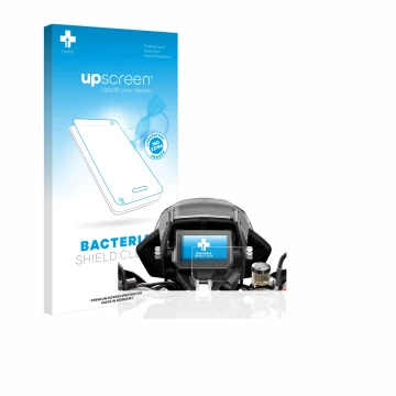 Front side of a product packaging with the brand logo upscreen. Next to it is the device KTM 1290 Super Adventure S 2017 Speed