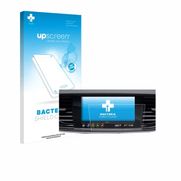 Front side of a product packaging with the brand logo upscreen. Next to it is the device Opel Insignia 2017 Navi 900 IntelliLi