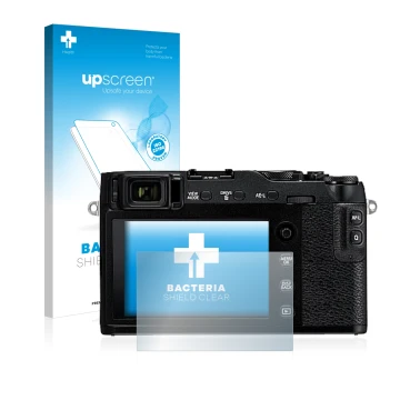 Front side of a product packaging with the brand logo upscreen. Next to it is the device Fujifilm X-E3 shown with the correspo