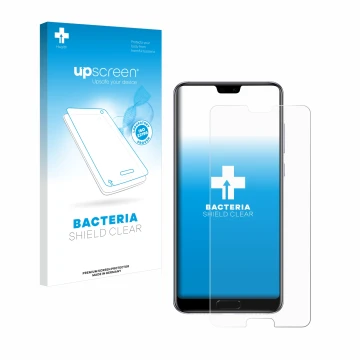 Front side of a product packaging with the brand logo upscreen. Next to it is the device Huawei P20 Pro shown with the corresp